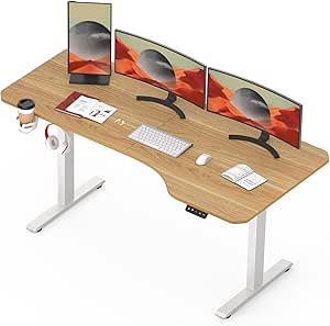 SANODESK QS+ 160 x 75 cm Escritorio elevable eléctrico con tablero, regulable en altura. Telescópico bidireccional con control de memoria y tecnología anticolisión